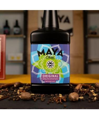 Maya Chai Tea Concentrate - Authentic Heritage Recipe 64 oz with White Pump - Shop Internationally - Buy Online on GoSupps.com