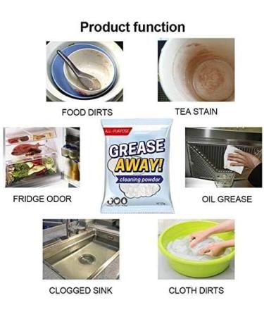 Grease Away Powder Cleaner Multifunctional Cleaning Powder Home Kitchen Sink Detergent 25g/Bag (25 1) - Buy Online on GoSupps.com