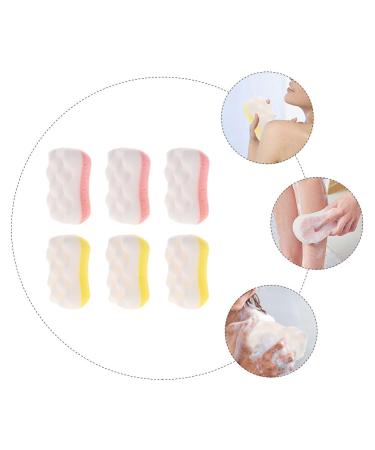6Pcs Exfoliating Body Scrub & Loofah Sponges - Soft Bath & Shower Scrubber with Shea Butter - Random Colors for Glowing Skin - Buy Online on GoSupps.com