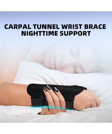 Adjustable Carpal Tunnel Splint - Night Sleep Wrist Brace for Tendonitis Arthritis & Wrist Pain Relief - Right Hand Support - Buy Online on GoSupps.com