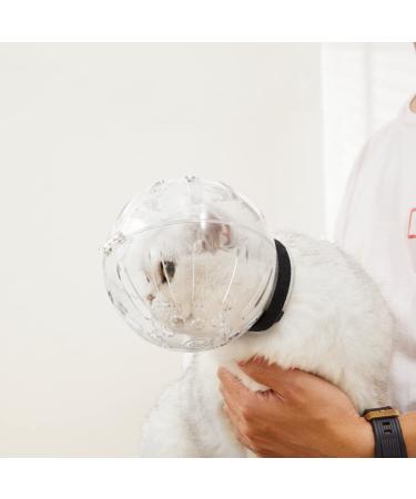 Halskrause puppy cat helmet neck collar leak protection dog collar convenient protective collar adjusting protective collar pets pet cat hood prevent scratch dog funnels cat collar protection transparent (xl) xl