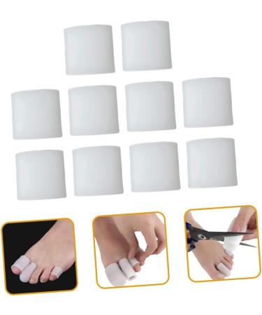 10pcs Silicone Gel Toe Sleeves for Men - Hammer Toe Straightener, Bunion & Toenail Protector - 3x2.5cm - Buy Online on GoSupps.com
