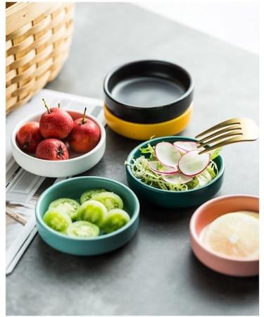 Fruit Bowl Snack Containers Round Plate Creative Ceramic Small Plate Soaking Plate Household Soy Sauce Plate Small Plate Vinegar Plate Soaking Plate Soy Sauce Breakfast Bowls (Color : C) (E) - Buy Online on GoSupps.com