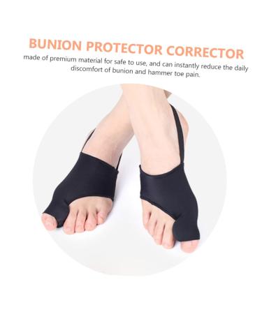 Big Bunion Relief Orthopedic Correctors - 1 Pair Black Isolation Separators & Cover for Bunions, Hammer Toe, and Thumb - Foot Splint for Pain Relief - 9.8x7cm - Buy Online on GoSupps.com