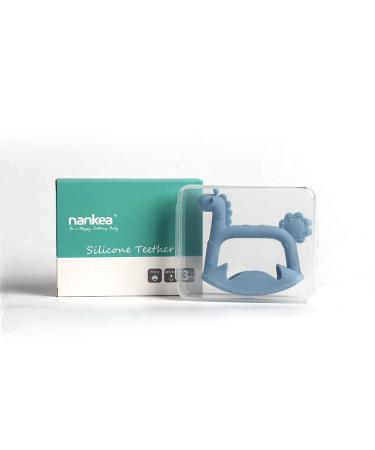 Baby Giraffe Silicone Teether - Soothing Teething Toy for Infants and Toddlers | Baby Welcome Gift (Blue) - Buy Online on GoSupps.com