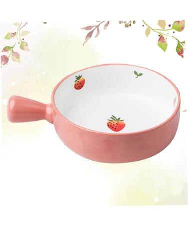 Alipis Onion Oven Strawberry Bowl Ceramic Cake Pan Soup Kitchen Dessert Bowl Ceramic Bowl Ceramics Pottery 21.3 15.8cm Pink - Buy Online on GoSupps.com