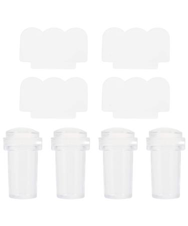 Solustre 4 piece Nagel Stamping tool nail dance scraper stamp jelly stamp for nails nail art image plate jelly nail stamp nail gel child silicone cover board steel plate