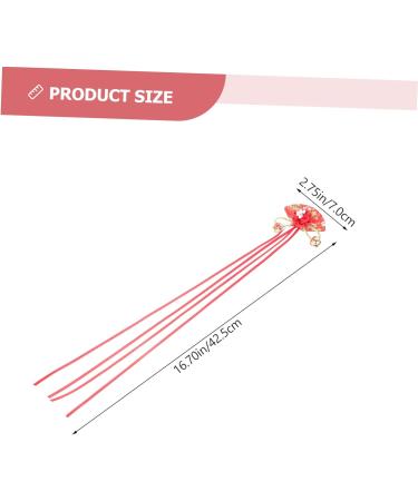 SOESFOUFU Children's Antique Hanfu Accessories Hairpin Set Fringe Trim Bridal Hair Accessories for Women Girls Accessories Hair Decorations Cherry Blossoms Women's Cloth Headgear - Buy Online on GoSupps.com