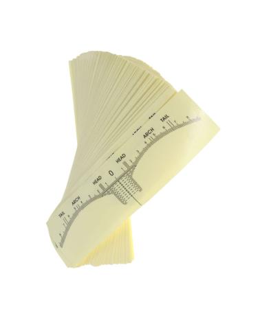 Hemoton 300 Pcs Eyebrow Ruler Brow Stickers Eye Brow Stencil Eyebrow Measuring Ruler Tools Disposable