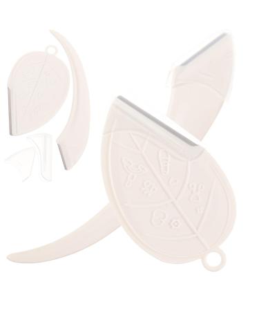 Minkissy 4 pieces of eyebrow remover dermaplane razor reusable facial razor for women facial hair former 4 chrome macroclases eyebrow scissors Miss eyebrow comb