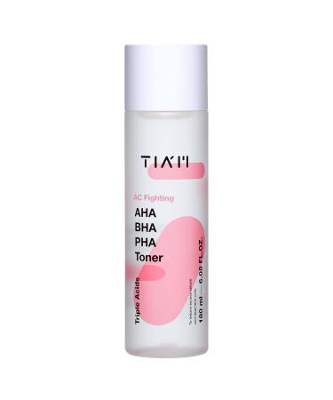 TIAM AC Fighting AHA BHA PHA Toner  Anti-Acne  Gentle Exfoliation  Refining Pore and Remove Dead Skin Cells  6.08 fl.oz.