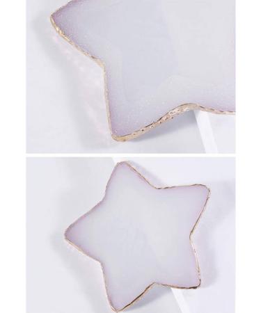 Lurrose Nail Art Painting Palette - Agate Makeup & Eyelash Extension Dish - Color Toning Resin Board & Star Palette Stand for Professional Artists - Buy Online on GoSupps.com