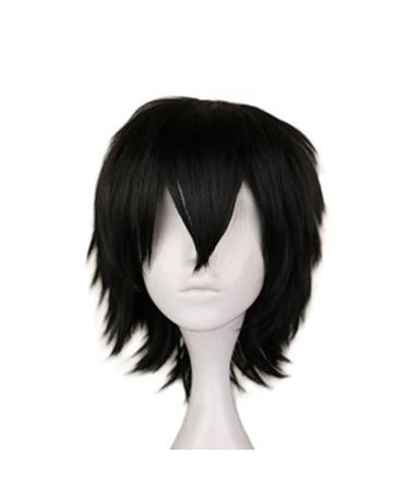 Skhaovs black wig men black short wig wig women unisex anime cosplay wig women men just wigs short synthetic wig short amine just a wig for cosplay 1 piece. - Buy Online on GoSupps.com