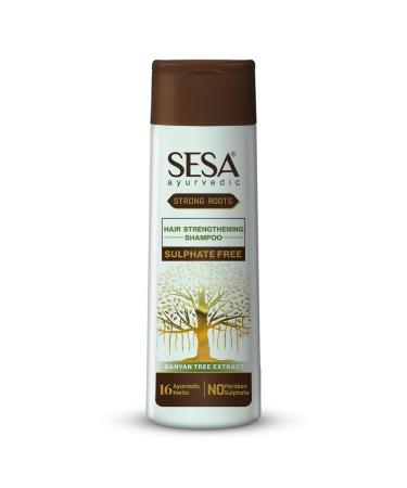 sesa Shampoing de racines fortes Ayurv dique Revitalisant pour le contr le de la chute des cheveux et croissance des cheveux | Tous types de cheveux | Sans paraben et sans sulfate | 200 ml (lot de 1)