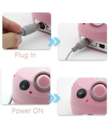 Electric Nail Files Acrylic Nail Remover Polisher Kit 25000 RPM for Gel Nails Nail Buffer Manicure Pedicure Polishing Tools Red - Buy Online on GoSupps.com