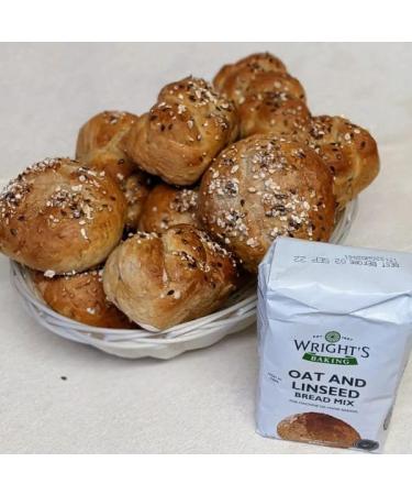 Wright's | Oat & Linseed Bread Mix 500g | For Machine or Hand Baking | Baking Success Guaranteed | Suitable for Vegetarians - Buy Online on GoSupps.com