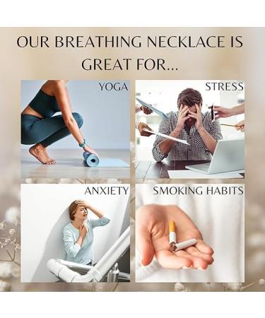 4 Pcs Meditation Breathing Necklace Anxiety Necklace Relieve Stress and Anxiety Breathing Exercise Device Necklace for Women Men Anxiety Relief Items for Stress Relief Calming Down Relax Panic Attack - Buy Online on GoSupps.com