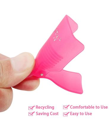 XYGK Nail Polish Remover Clips Set - 10 Pcs Acrylic Gel Polish Caps for Easy UV Gel Removal (Rose Red) - Perfect for Toenails & Fingernails - Buy Online on GoSupps.com