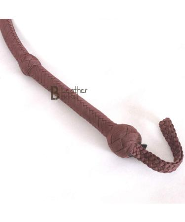 High-Quality Indiana Jones Style 8-12 Feet Long Brown Nylon Bullwhip with 12 Strands - Buy Online on GoSupps.com