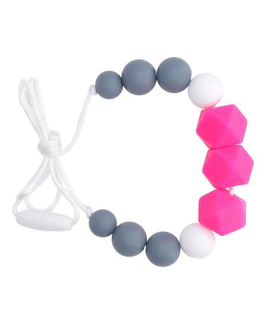 Teething Toy & Baby Feeding Chain - Easy to Clean Educational Food Accessory | Rose Red - Buy Online on GoSupps.com