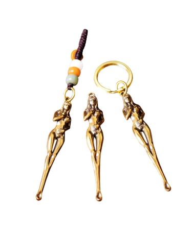 Zerodeko 3pcs Brass Ear Pick Miniture Decoration Keychain Tools Miniature Tools Dessert Spoons Micro Mini Sample Spoon Ear Pick Pendant Handcraft Car Pendant Brass Ear Pick Spoon Clean Gift