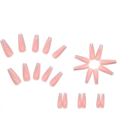 RUNRAYAY Pink French Fake Nails - Sequins Splicing Press On False Nails Kit for Women and Girls - Buy Online on GoSupps.com