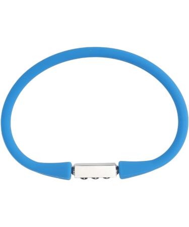 Magnetic Therapy Silicone Bracelet - Balance Energy & Boost Blood Circulation | Soft Skin-Friendly Versatile Use (Blue) - Buy Online on GoSupps.com