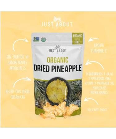 Just About Foods Organic Dehydrated Pineapple 283g | Premium Quality Snack - Buy Online on GoSupps.com