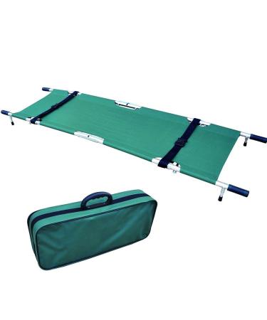 Fold Aluminum Stretcher W/Handles & Carrying Case for Hospital Clinic Sports Venues Ambulance and Home Emergency Rescue Stretcher Decoration