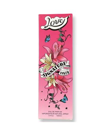 LOVE SIGNATURE INKED - Eau de Parfum for Women - Notes of Mango Grapefruit and Wild Strawberry - 3.4 Fl Oz - Buy Online on GoSupps.com
