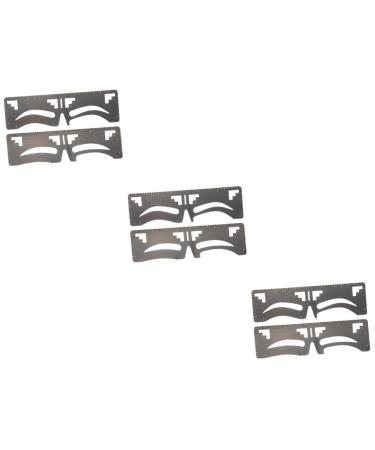 MAGICLULU 6 Pcs Eyebrow Ruler Eyebrow Shaping Template T Tool Fake Brow Template Eyebrow Shape Artifact