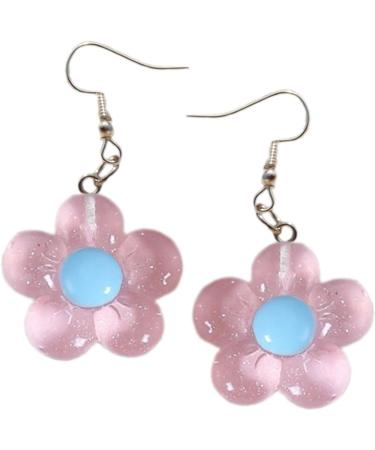 Feyley Earrings | Colorful Resin Flower Charm Dangle Earrings | Elegant Party Jewelry in Green - Buy Online on GoSupps.com