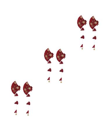 minkissy 3 Pairs Hairpin Japanese Style Hair Clip Hair Clips for Women Hair Clip for Women Cherry Blossom Hair Accessories Japanese-style Hair Clip Tassel Pendant Miss Zinc Alloy Bathrobe