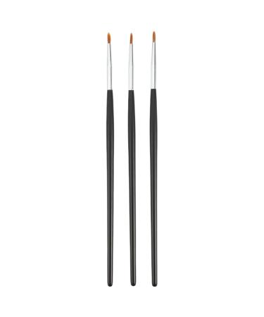 VOCOSTE 3pcs Makeup Brush Set Eyeliner Brush Lip Makeup Brush Wooden Handle Smudger Brush Makeup Brush Tool for Eye Makeup