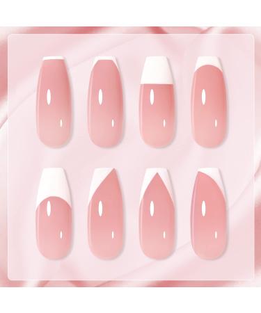 GAOY French Manicure Kit with Nail Stamper, 2 Gel Polish in Sheer Pink/White, UV Light Cure Mauve, Perfect for French Tip - Nail Stamper Included - Buy Online on GoSupps.com
