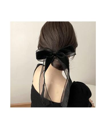 2pcs Black Velvet Bow Hair Clips for Women and Girls - Stylish Hair Accessories - Buy Online on GoSupps.com