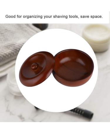 TMISHION Wooden Shaving Bowl with Lid - Men's Shaving Soap Cream Brush Container | Face Cleaning Tools | Foaming Cup with Cover - Buy Online on GoSupps.com