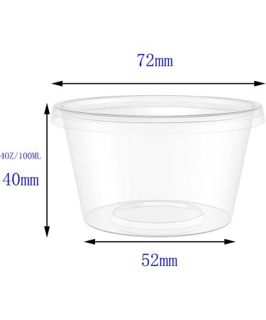 XINGLIAN 50 Pack 4 Ounce Clear Slime Foam Ball Storage Containers - DIY Craft Making Supplies - Buy Online on GoSupps.com