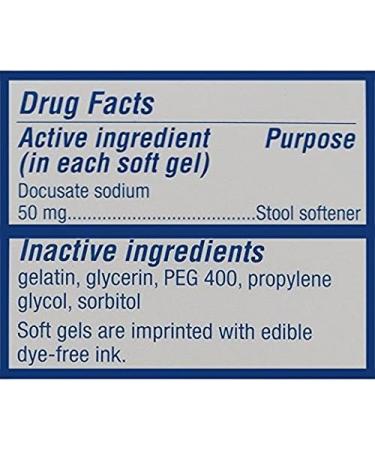 Colace Clear Stool Softener 50mg Soft Gels - 28 Count | Gentle & Dependable Relief - Buy Online on GoSupps.com