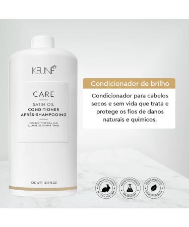Keune Care Satin Oil Conditioner 1000ml - Nourishing Hair Moisture & Shine | International Shipping - Buy Online on GoSupps.com