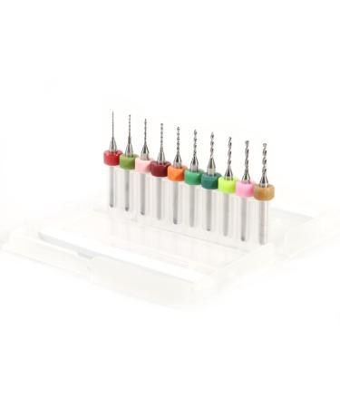 PCB Drill Bit 10pcs 0.6-1.5mm Carbide Mini Micro Drill Bit for CNC PCB Circuit Board Carbide Drill Bit