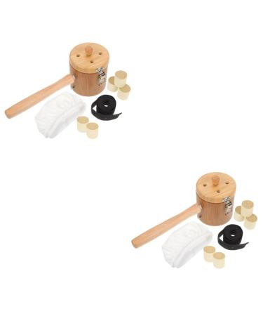 Minkissy 2 sets of handheld devices for the moxibustion tool for burning Moxa Moxa-Stick container Moxibusionbox Portable Moxibuskoffer Moxa rod tanger holder MOXIBUSTION Wood