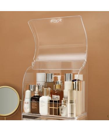 Large Acrylic Makeup Storage Drawers Cabinet Cosmetic Organizer Skincare Display Case Beauty Vanity Accessories Countertop Organizer Dustproof (14"H x11.8"W x 6.9"D) 11.8in*14in* 7in - Buy Online on GoSupps.com
