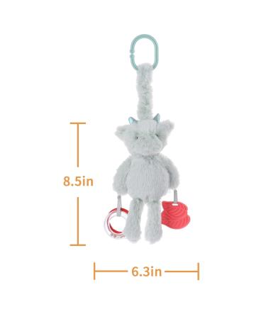 Apricot Lamb Plush Dragon Baby Toy - Rattle & Teether - 8.5 Inches - Buy Online on GoSupps.com