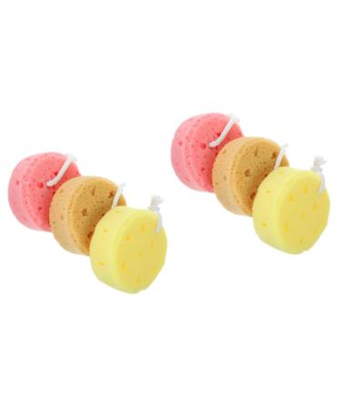 6 Pieces Bath Sponge Shower Accessories Bath Sponges for Showering Bathroom Shower Sponges Spa Shower Exfoliating Sponge Body Wash Scrubber Scrubber Seaweed Bath Ball Miss