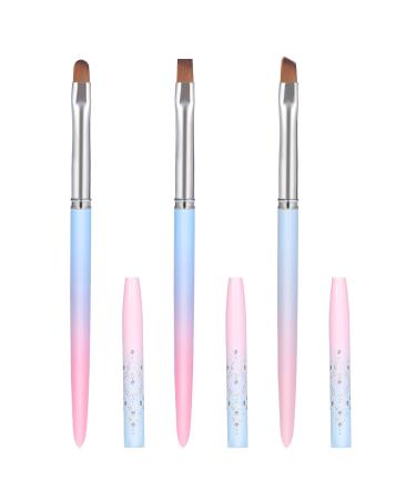 KINBOM 3pcs Nail Polish Clean Up Brush  Clean Up Brush for Gel Nail Polish Nail Polish Remover Brush Manicure Brush for Cleaning Fingernail Polish Nail Art Design Mistake Builder