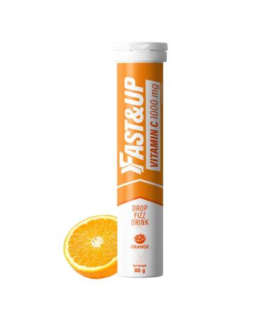 Fast&Up Vitamin C 1000 mg - High Strength - Helps Build Strong Immune System - 20 Effervescent Tablets - One Daily - Orange Flavour 20 Count (Pack of 1)