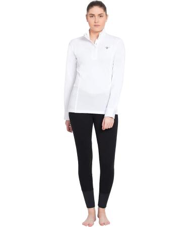 TuffRider Women's Kirby Kwik Dry Long Sleeve Show Shirt - Medium White/White - Buy Online on GoSupps.com