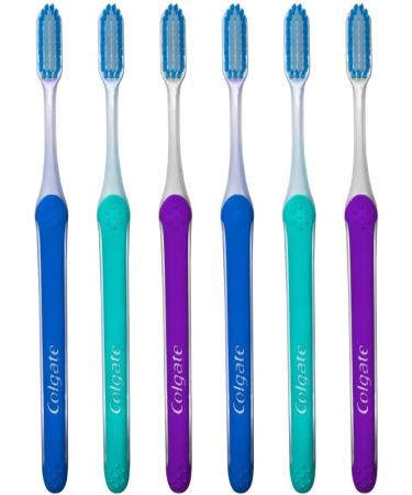 Colgate Slimsoft Toothbrush Pack of 6 - Ultra-Soft Bristles for Gentle Cleaning | International Shipping Available - Buy Online on GoSupps.com