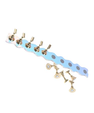 FRCOLOR 1 Set Nail Tools Press on Artificial Nails Stand Press on False Nails Holder Press on Faux Nails Holder Nail Art Practice Stand Nails Tips Practice Stand Wave Metal Nail Frame